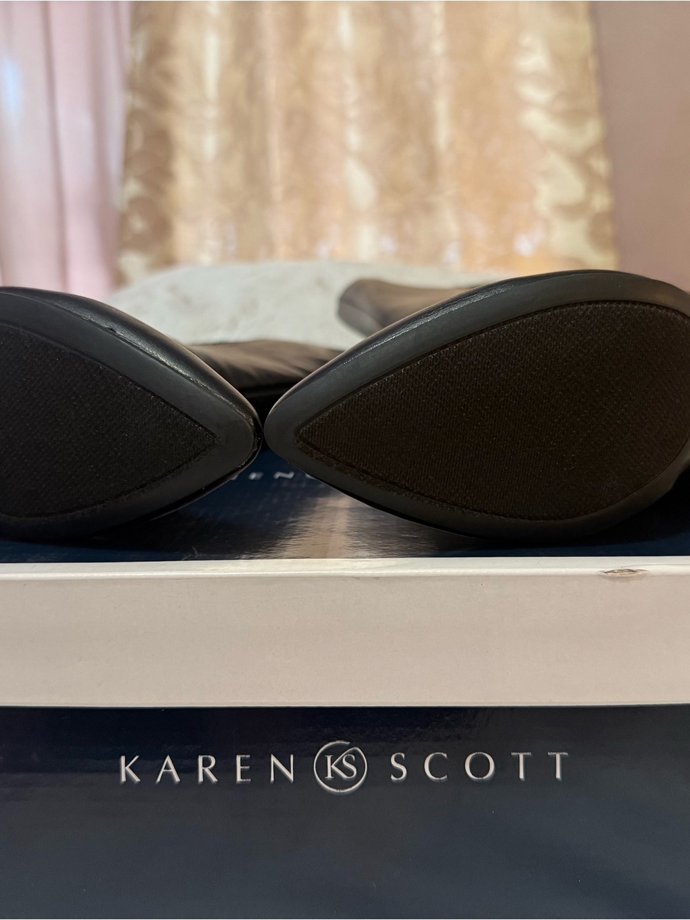 Karen Scott Black Tall Boots with Pointed Soles